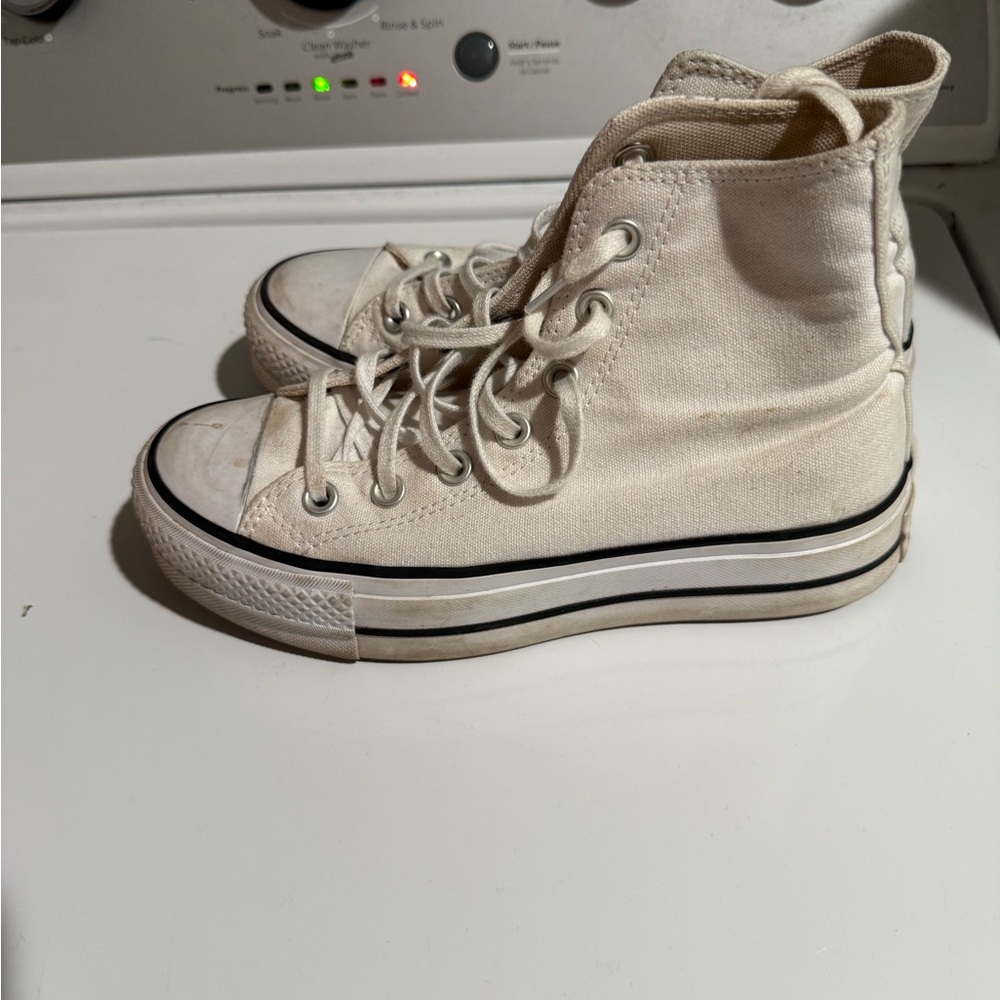 Converse Cream High-Top Sneakers